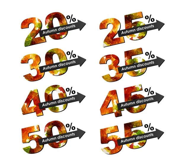 Rabattverkauf im Herbst — Stockvektor