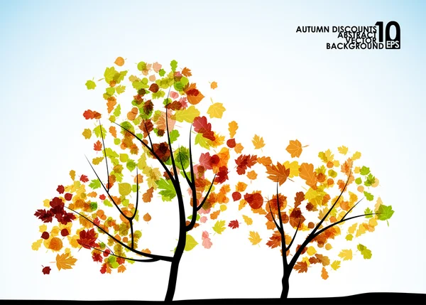 Fondo del árbol de otoño — Archivo Imágenes Vectoriales