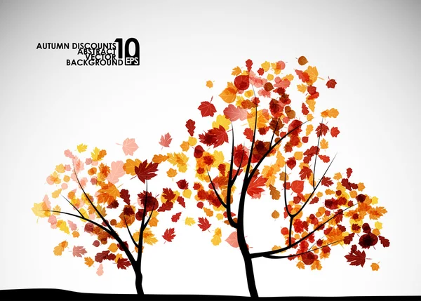 Autumn tree background — Stock Vector