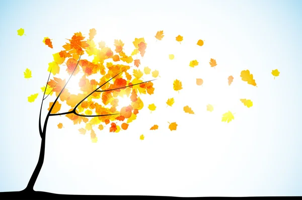 Autumn tree background — Stock Vector