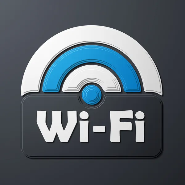 Vrije zone wi-fi, sticker — Stockvector