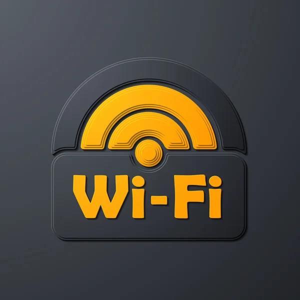 Serbest bölge wi-fi, sticker — Stok Vektör