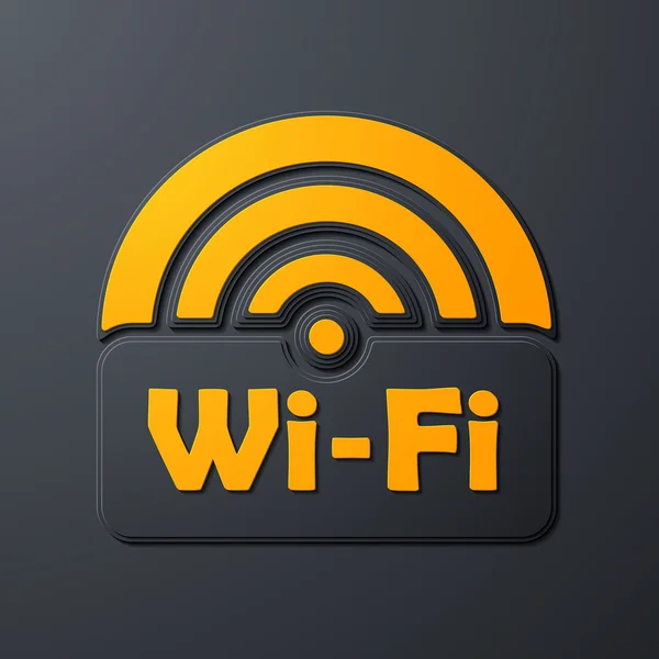 Zona franca wi-fi, adesivo — Vetor de Stock