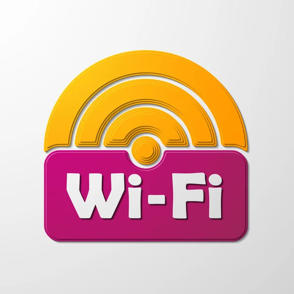 Free Zone wi-fi, adesivo — Vettoriale Stock