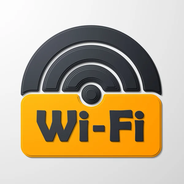 Zona libre wi-fi, pegatina — Archivo Imágenes Vectoriales