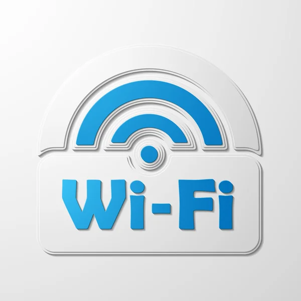 Free Zone wi-fi, adesivo — Vettoriale Stock
