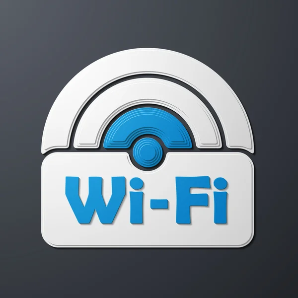 Free Zone wi-fi, adesivo — Vettoriale Stock