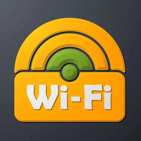 Zona franca wi-fi, adesivo — Vetor de Stock