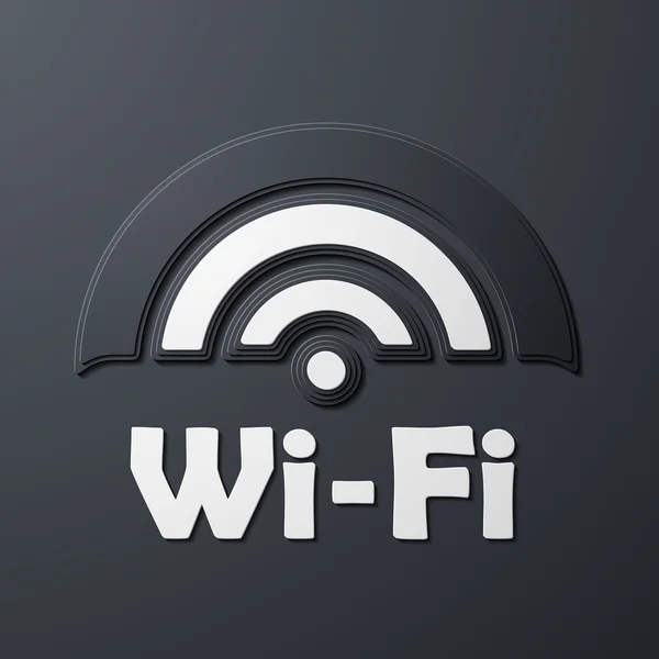 Zonă liberă wi-fi, autocolant — Vector de stoc