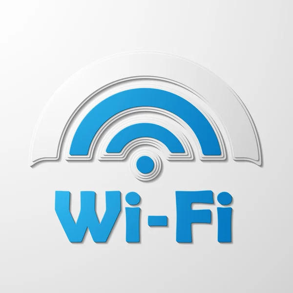 Freie Zone wi-fi, Aufkleber — Stockvektor