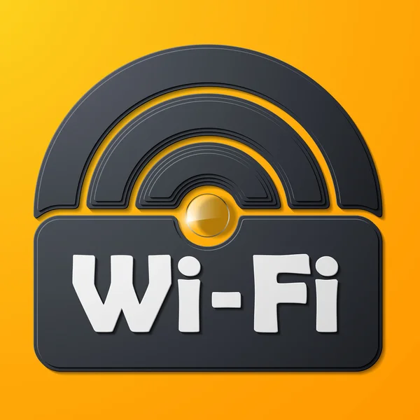 Free Zone wi-fi, adesivo — Vettoriale Stock