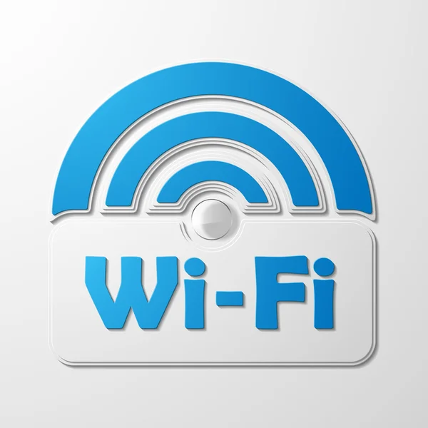 Vrije zone wi-fi, sticker — Stockvector