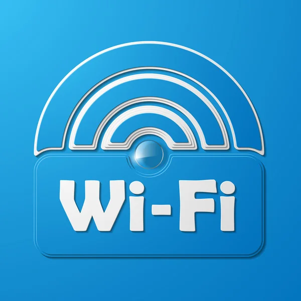 Zona franca wi-fi, adesivo — Vetor de Stock