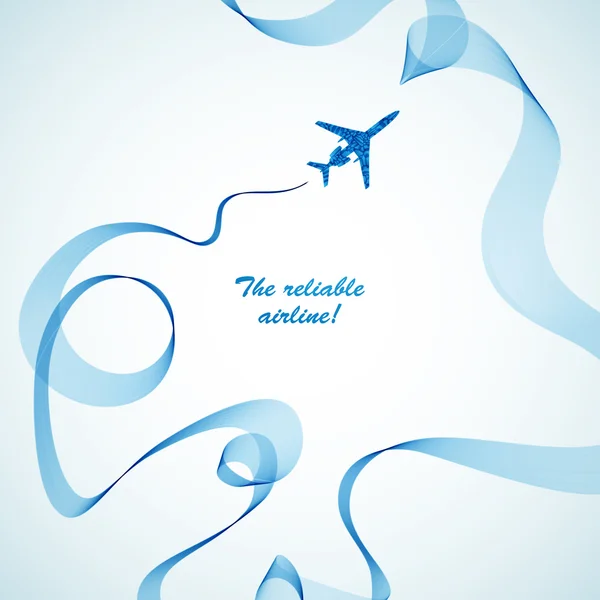 飛行機、抽象的な背景のベクトル — ストックベクタ