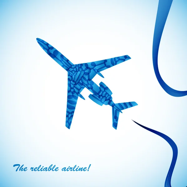 飛行機、抽象的な背景のベクトル — ストックベクタ