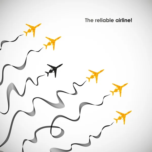 Airplane, vector abstract background — Stock Vector
