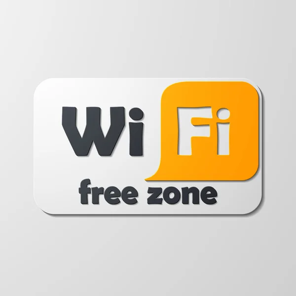 Vrije zone wi-fi, sticker — Stockvector