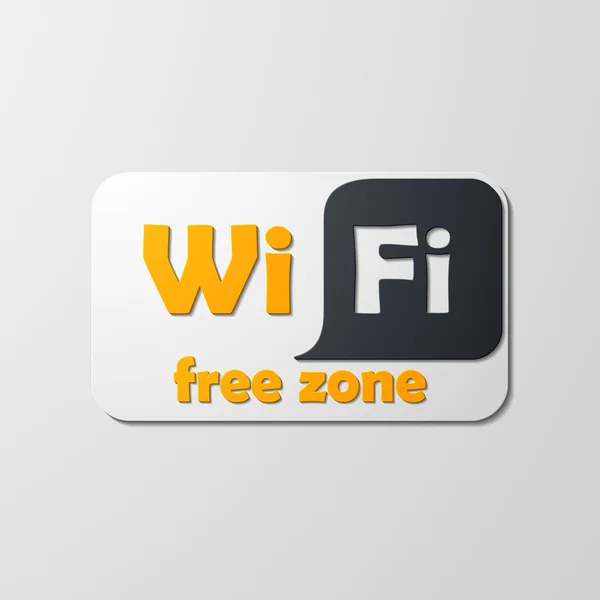 Zona libre wi-fi, pegatina — Vector de stock