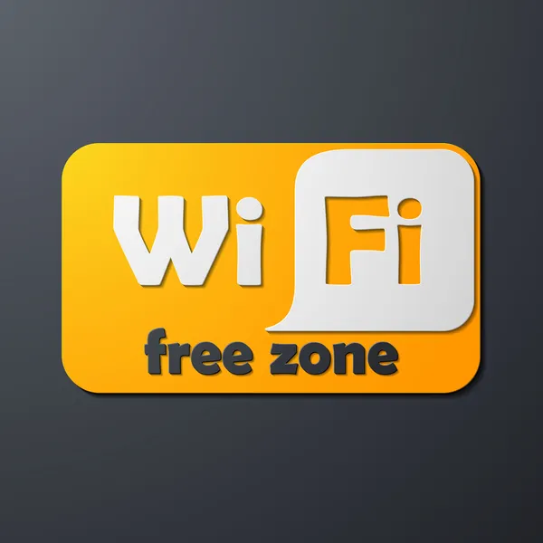 Zona libre wi-fi, pegatina — Vector de stock