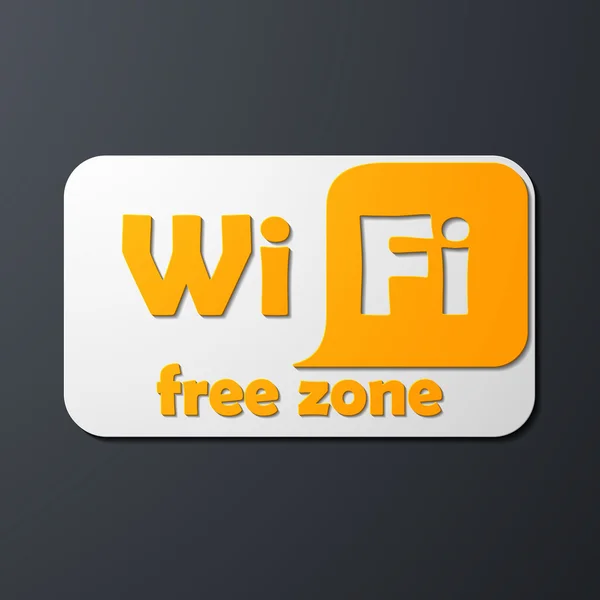 Vrije zone wi-fi, sticker — Stockvector