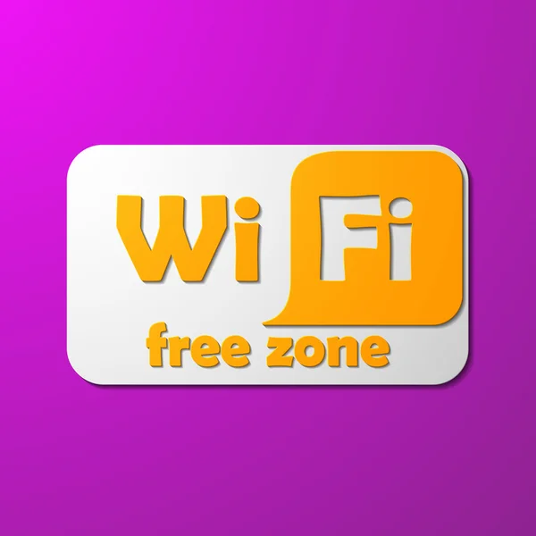 Free Zone wi-fi, adesivo — Vettoriale Stock