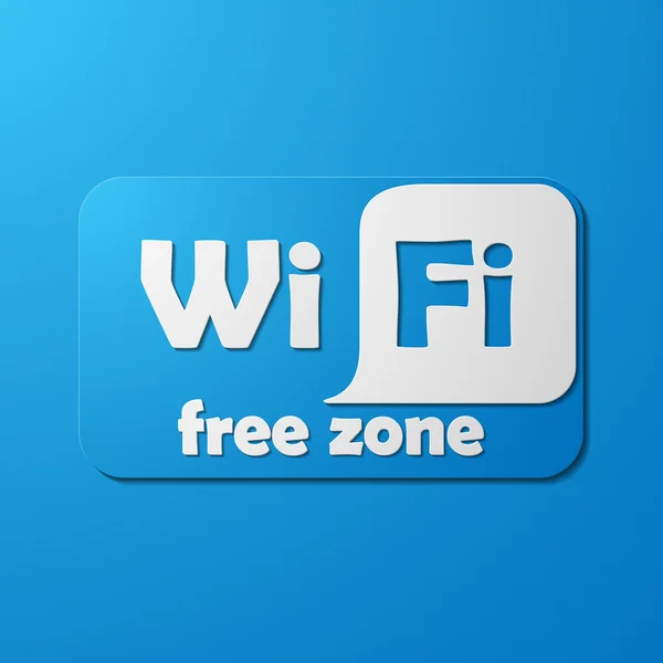 Zona libre wi-fi, pegatina — Vector de stock