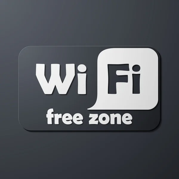 Вільна зона wi-fi, наклейка — стоковий вектор