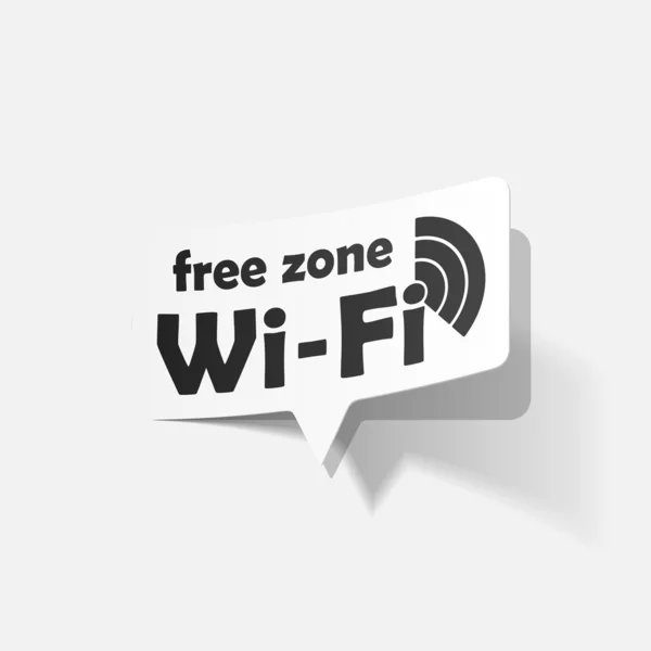 Zona franca wi-fi, adesivo — Vetor de Stock