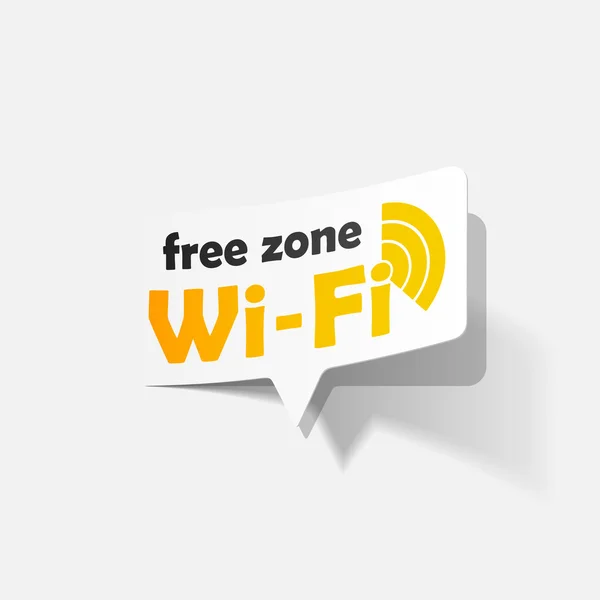 Zona franca wi-fi, adesivo — Vetor de Stock