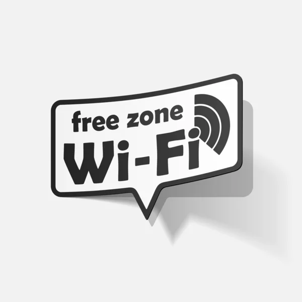 Free Zone wi-fi, adesivo — Vettoriale Stock