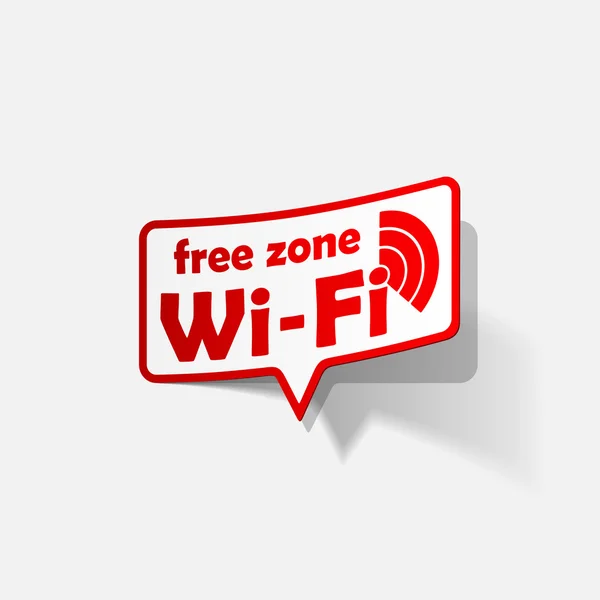 Strefa Free wi-fi, naklejki — Wektor stockowy