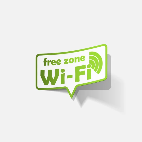 Zona franca wi-fi, adesivo — Vetor de Stock