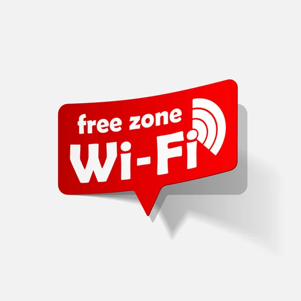 Strefa Free wi-fi, naklejki — Wektor stockowy