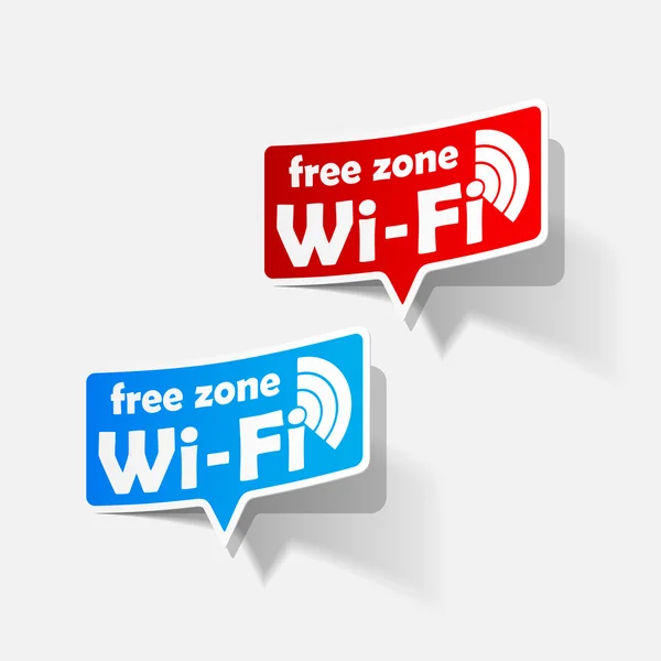 Бесплатная зона Wi-Fi, наклейка — стоковый вектор