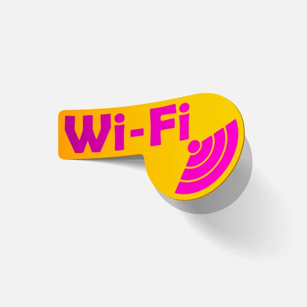 Svobodného pásma wi-fi, nálepka — Stockový vektor