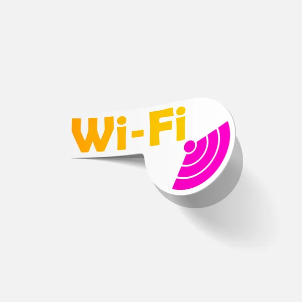 Free Zone wi-fi, sticker — Stock Vector