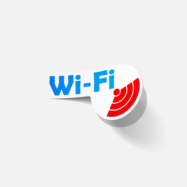 Svobodného pásma wi-fi, nálepka — Stockový vektor