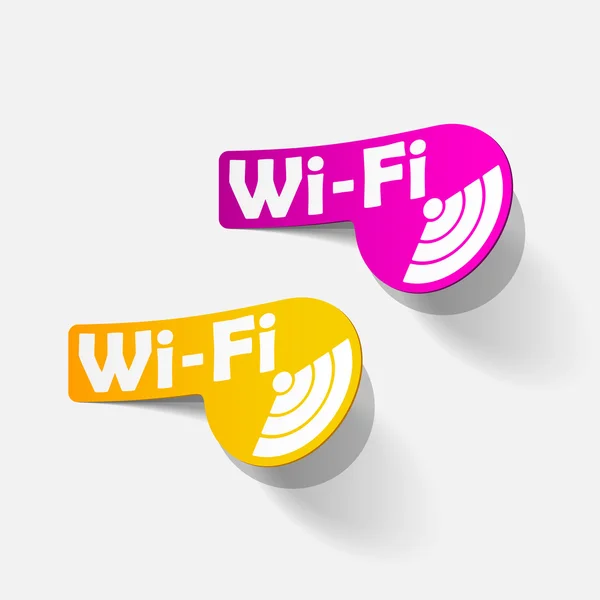 Svobodného pásma wi-fi, nálepka — Stockový vektor