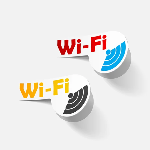 Svobodného pásma wi-fi, nálepka — Stockový vektor