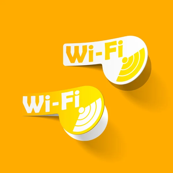 Zona franca wi-fi, adesivo — Vetor de Stock