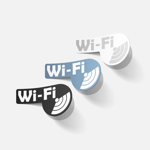 Svobodného pásma wi-fi, nálepka — Stockový vektor