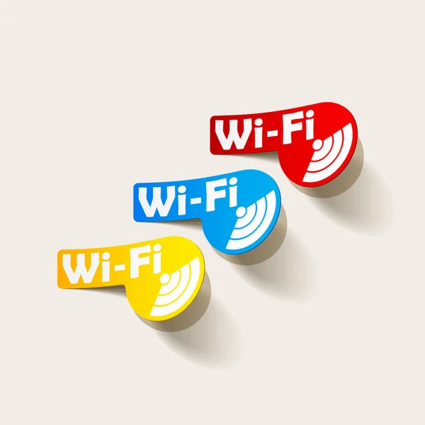 Svobodného pásma wi-fi, nálepka — Stockový vektor