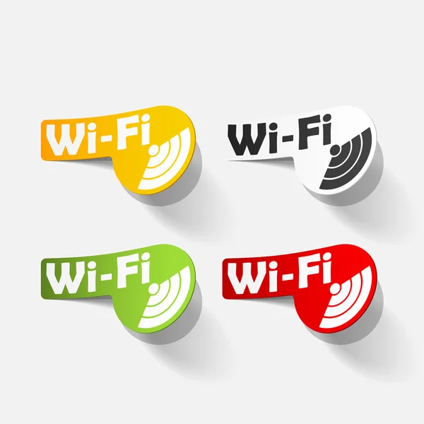 Vrije zone wi-fi, sticker — Stockvector