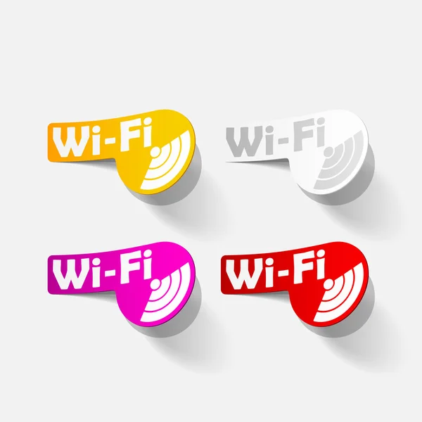 Zona libre wi-fi, pegatina — Vector de stock
