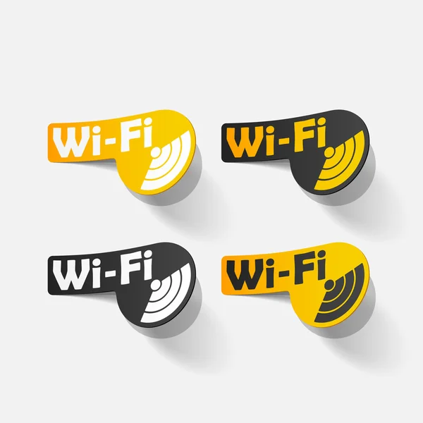 Vrije zone wi-fi, sticker — Stockvector