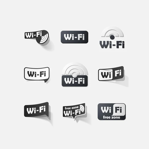 Бесплатная зона Wi-Fi, наклейка — стоковый вектор