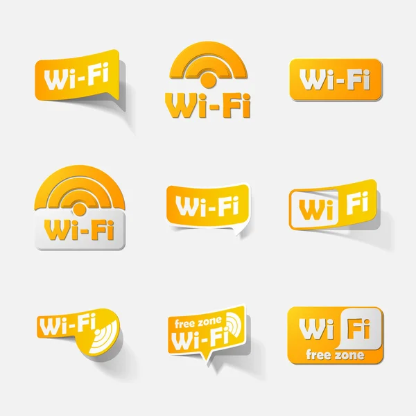 Vrije zone wi-fi, sticker — Stockvector