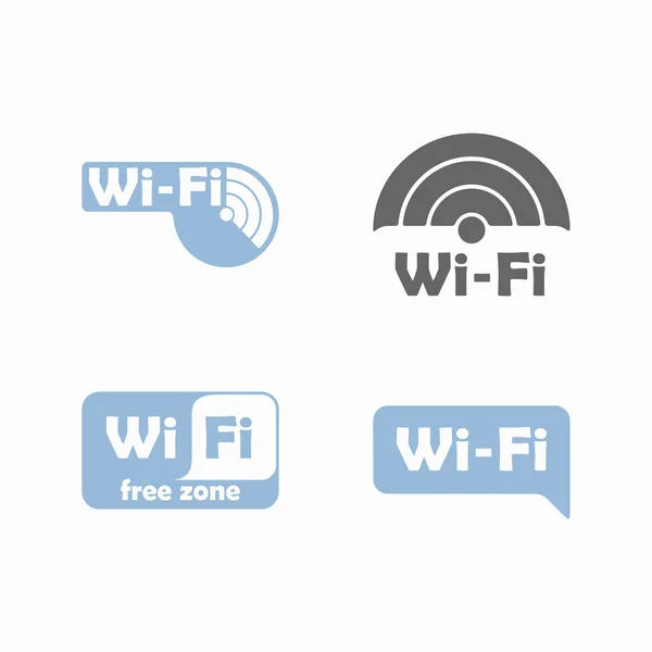 Zona libre wi-fi, pegatina — Vector de stock