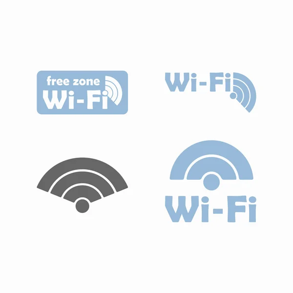 Ελεύθερη ζώνη wi-fi, αυτοκόλλητο — Διανυσματικό Αρχείο