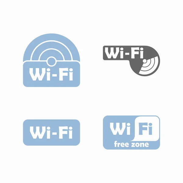 Freie Zone wi-fi, Aufkleber — Stockvektor